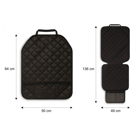 Set husa protectie bancheta auto si protectie scaun Caretero 522859, Negru [8]