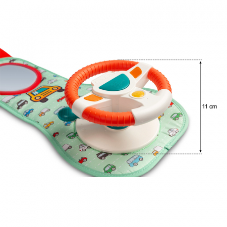 Set Interactiv volan cu sunete, lumini si oglinda, de agatat in masina Toyz HE0623, Multicolor [7]