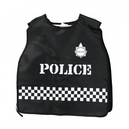 Set joc de rol politist, 4 piese, vesta, statie, catuse si gloante Midex 589559, Negru [4]