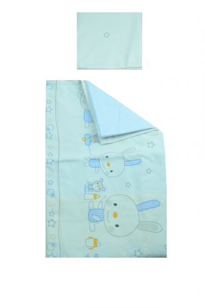 Accesorii camera bebe - Set lenjerie de pat 2 piese 100 x 135 cm pentru copii Blanca F/18, Multicolor
