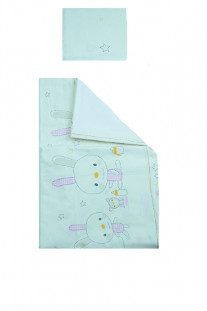 Accesorii camera bebe - Set lenjerie de pat 2 piese 100 x 135 cm pentru copii Blanca F/19, Multicolor