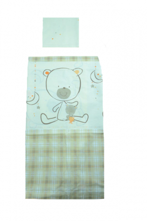 Accesorii camera bebe - Set lenjerie de pat 2 piese 100 x 135 cm pentru copii Blanca F/73, Maro
