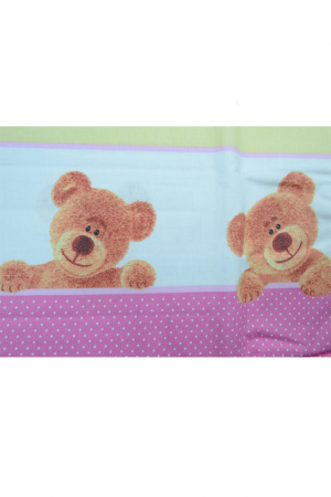 Set lenjerie de pat 2 piese 100 x 135 cm pentru copii IKS 2 SLPSB-20, Roz [1]