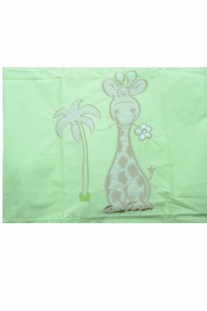 Set lenjerie de pat 2 piese 120 x 90 cm pentru copii Semma Kajka SLPSB-16, Verde [1]