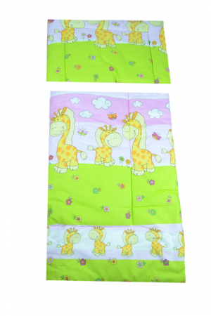 Accesorii camera bebe - Set lenjerie de pat 2 piese 120 x 90 cm pentru copii Semma SLPSB-23, Multicolor