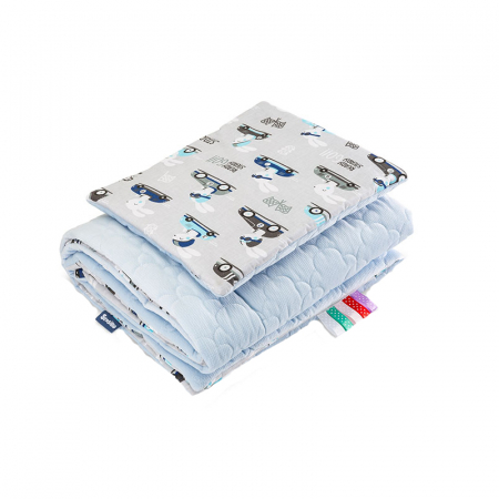 Accesorii camera bebe - Set lenjerie de pat 2 piese pentru bebelusi Sensillo 3257-AL, Multicolor