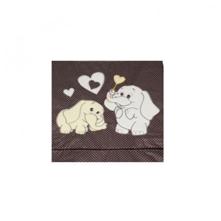 Set lenjerie de pat 2 piese pentru bebelusi Ty i My Elephant LPTME2-MA, Multicolor [1]