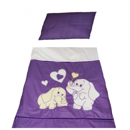Accesorii camera bebe - Set lenjerie de pat 2 piese pentru bebelusi Ty i My Kitten LPTMK2-M, Multicolor