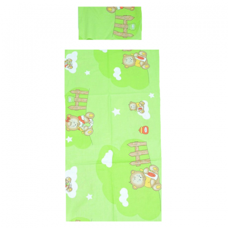 Set lenjerie de pat 3 piese 100 x 135 cm pentru bebelusi Mini Junior SLPSB-12 [3]