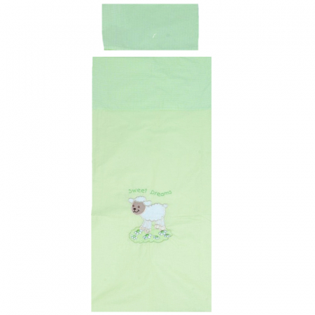 Set lenjerie de pat 4 piese 135 x 100 cm pentru bebelusi Ankras SLPSB-13, Multicolor [3]