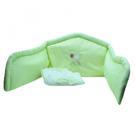 Set lenjerie de pat 4 piese 135 x 100 cm pentru bebelusi Ankras SLPSB-13, Multicolor [2]