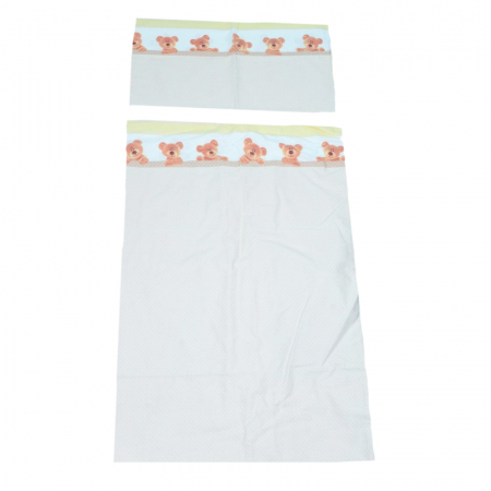 Accesorii camera bebe - Set lenjerie de pat 4 piese 135 x 100 cm pentru bebelusi IKS 2 LPIU5, Multicolor