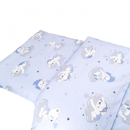 Set lenjerie de pat 5 piese 135 x 100 cm MimiNu 146650-1, Albastru [2]