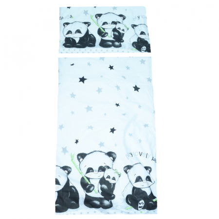 Lenjerii de patut - Set lenjerie de pat 5 piese 135 x 100 cm pentru bebelusi Kiekzmerski SLPSB-5, Multicolor