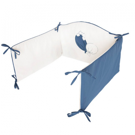 Set lenjerie de pat 5 piese 90 x 120 cm pentru baieti Belisima Baloniki P02-0052, Alb [2]