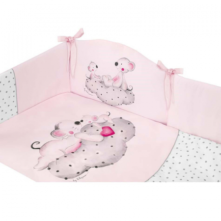 Set lenjerie de pat 5 piese 90 x 120 cm pentru fete Belisima Malenstwo P02-0280, Roz [2]