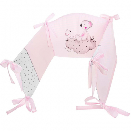 Set lenjerie de pat 5 piese 90 x 120 cm pentru fete Belisima Malenstwo P02-0280, Roz [1]