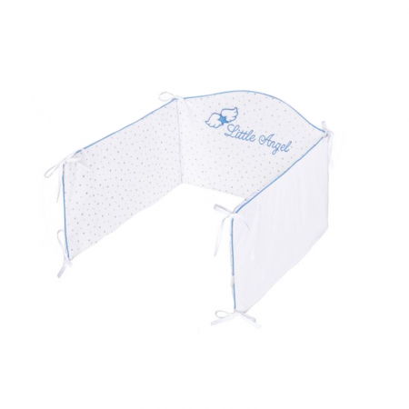 Set lenjerie de pat 5 piese 90 x 120 cm pentru baieti Belisima Skrzydelka P01-828, Alb [2]