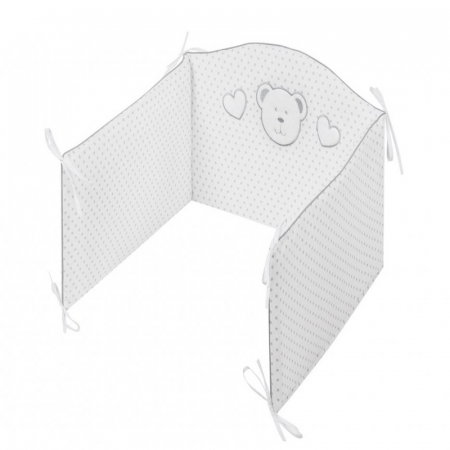 Set lenjerie de pat 5 piese 90 x 120 cm pentru copii Belisima Bialy Mis P01-710, Alb [2]