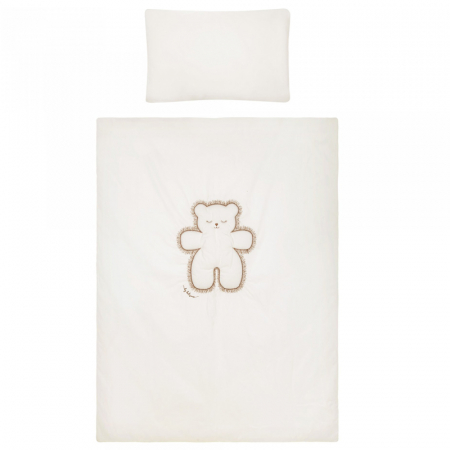 Set lenjerie de pat 5 piese 90 x 120 cm pentru copii Belisima Leos P02-0497, Alb [1]