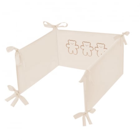 Set lenjerie de pat 5 piese 90 x 120 cm pentru copii Belisima Leos P02-0498, Bej [2]