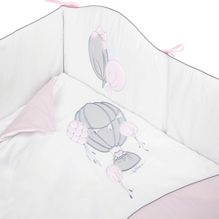 Set lenjerie de pat 5 piese 90 x 120 cm pentru fete Belisima Baloniki P02-0050, Multicolor [3]