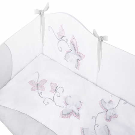 Set lenjerie de pat 5 piese 90 x 120 cm pentru fete Belisima Papilo P02-0441, Multicolor [3]