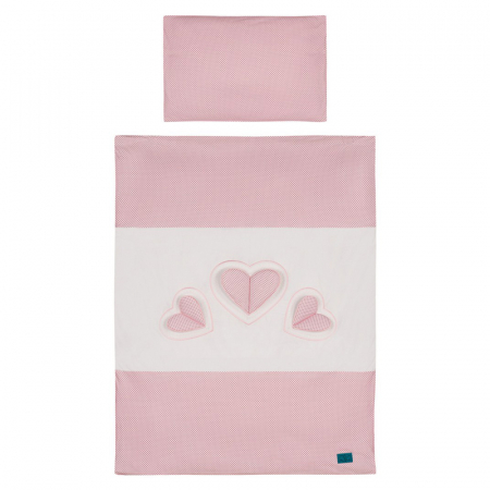 Lenjerii de patut - Set lenjerie de pat 5 piese pentru fete Belisima 3 Serca P01-690, Multicolor