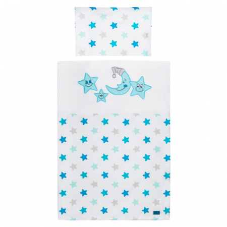 Accesorii camera bebe - Set lenjerie de pat 5 piese pentru bebelusi Belisima Ksiezycowa P01-546AL, Multicolor