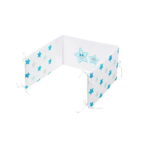 Set lenjerie de pat 5 piese pentru bebelusi Belisima Ksiezycowa P01-546AL, Multicolor [2]