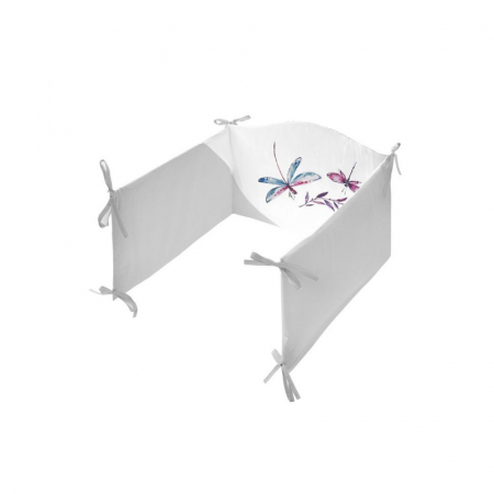 Set lenjerie de pat 5 piese pentru bebelusi Belisima Wazki P01-901, Multicolor [1]