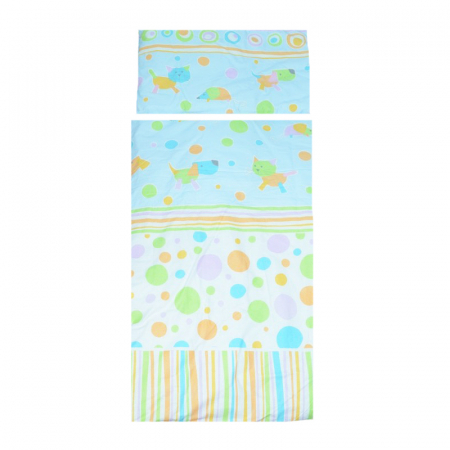 Accesorii camera bebe - Set lenjerie de pat 6 piese 135 x 100 cm pentru bebelusi IKS 2 62-300-2, Multicolor
