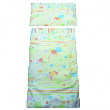 Accesorii camera bebe - Set lenjerie de pat 6 piese 135 x 100 cm pentru bebelusi IKS 2 LPD4-A, Multicolor