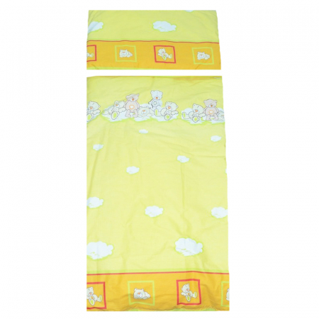 Accesorii camera bebe - Set lenjerie de pat 6 piese 135 x 100 cm pentru bebelusi IKS 2 SLPSB-2, Multicolor