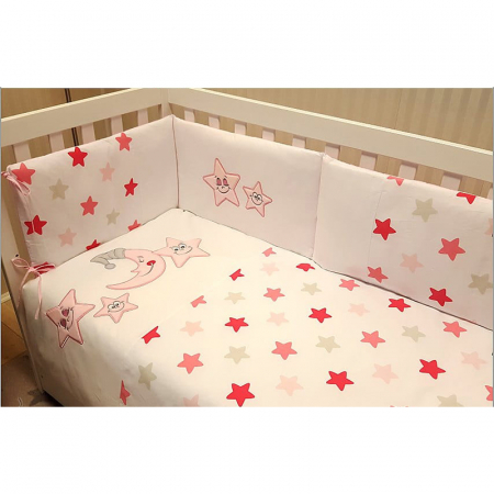 Set lenjerie de pat 6 piese pentru bebelusi Belisima P01-549R, Multicolor [1]