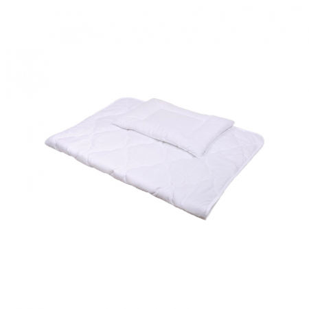 Accesorii camera bebe - Set lenjerie de pat pentru copii pilota si perna Belisima 045A, Alb