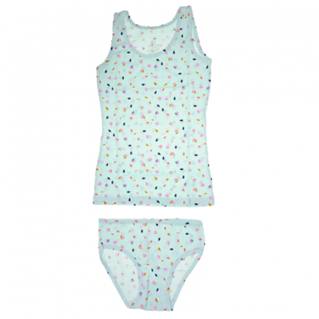 Lenjerie intima - Set maiou si chilot pentru fete Golden Bee 260606, Turcoaz