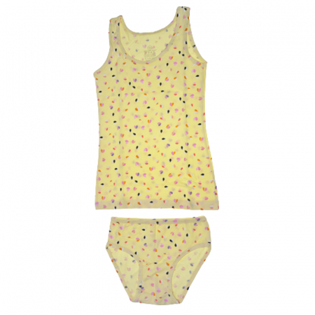 Lenjerie intima - Set maiou si chilot pentru fete Golden Bee 260606G, Galben