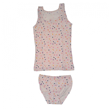 Lenjerie intima - Set maiou si chilot pentru fete Golden Bee 260606R, Roz