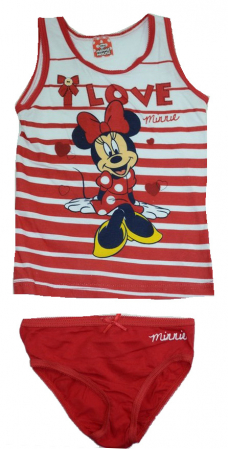 Set maiou si chilot pentru fete E Plus M Disney Minnie Mouse DIS MF 52 32 DIS MF 52 32 2181-128, Rosu [0]