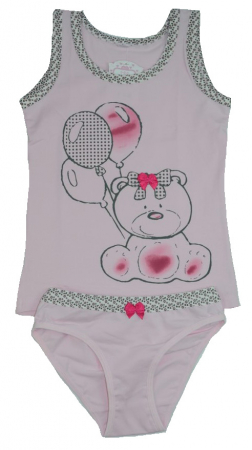 Îmbrăcăminte fete - Set maiou si chilot pentru fete Elitol 224057R-104, Roz