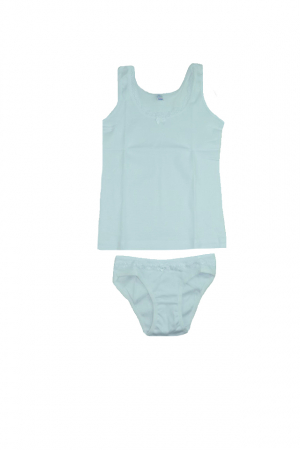 Lenjerie intima - Set maiou si chilot pentru fete Elitol 224059A-98, Alb