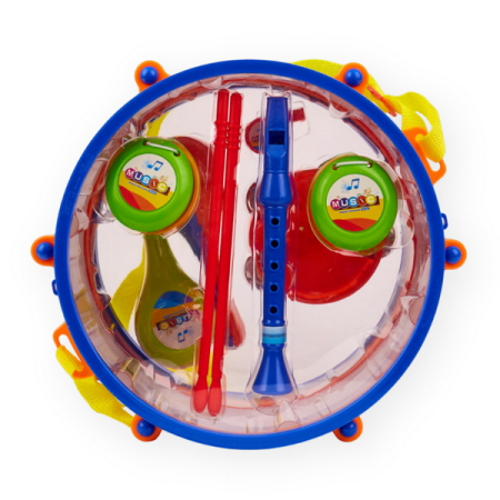 Instrumente muzicale de jucarie - Set muzical cu 9 instrumente, pentru copii, Mini Junior WP2022, Multicolor