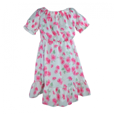 Set rochie casual si geanta pentru fete, Lucky, LK22104, Roz [3]