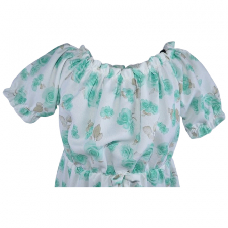 Set rochie casual si geanta pentru fete, Lucky, LK22104A, Verde [1]