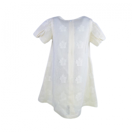 Set rochie eleganta cu maneca scurta si geanta pentru fete, Mini Junior 11261-2, Crem [3]