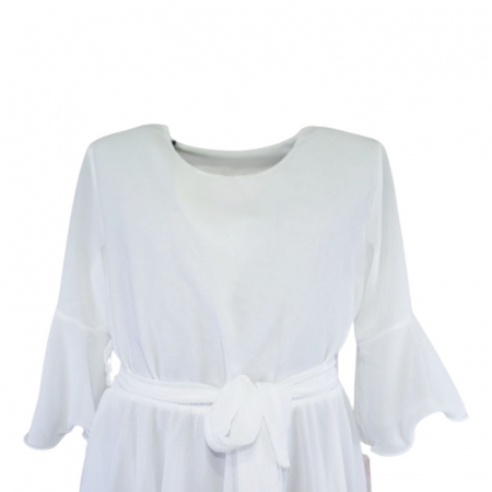 Rochie eleganta cu maneca scurta pentru fete Mini Junior R290524-5, Alb [3]