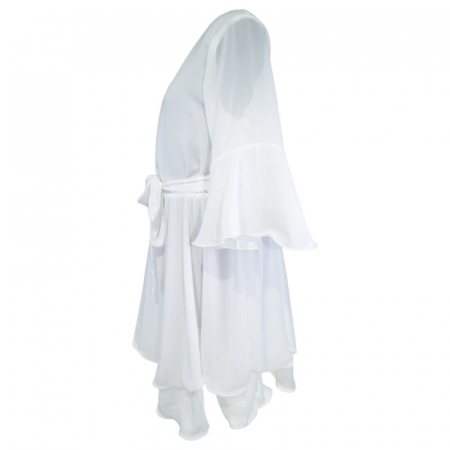 Rochie eleganta cu maneca scurta pentru fete Mini Junior R290524-5, Alb [2]