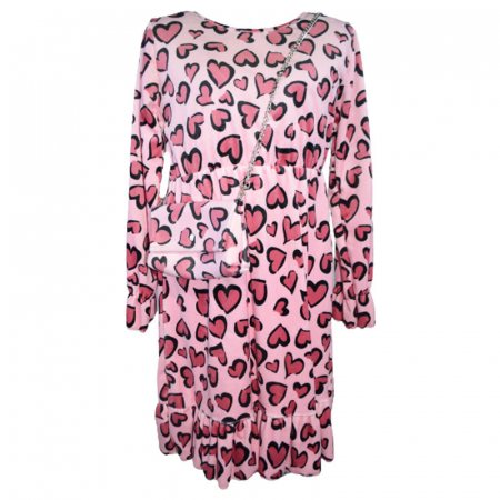 Îmbrăcăminte fete - Set rochie eleganta si geanta pentru fete Moda ART2258-R, Roz