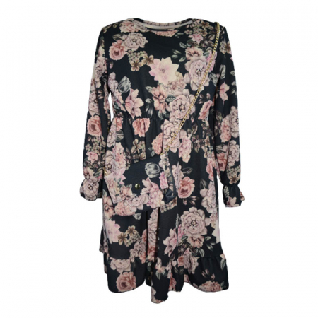 Rochite fete - Set rochie eleganta si geanta pentru fete New Collection 9137, Negru